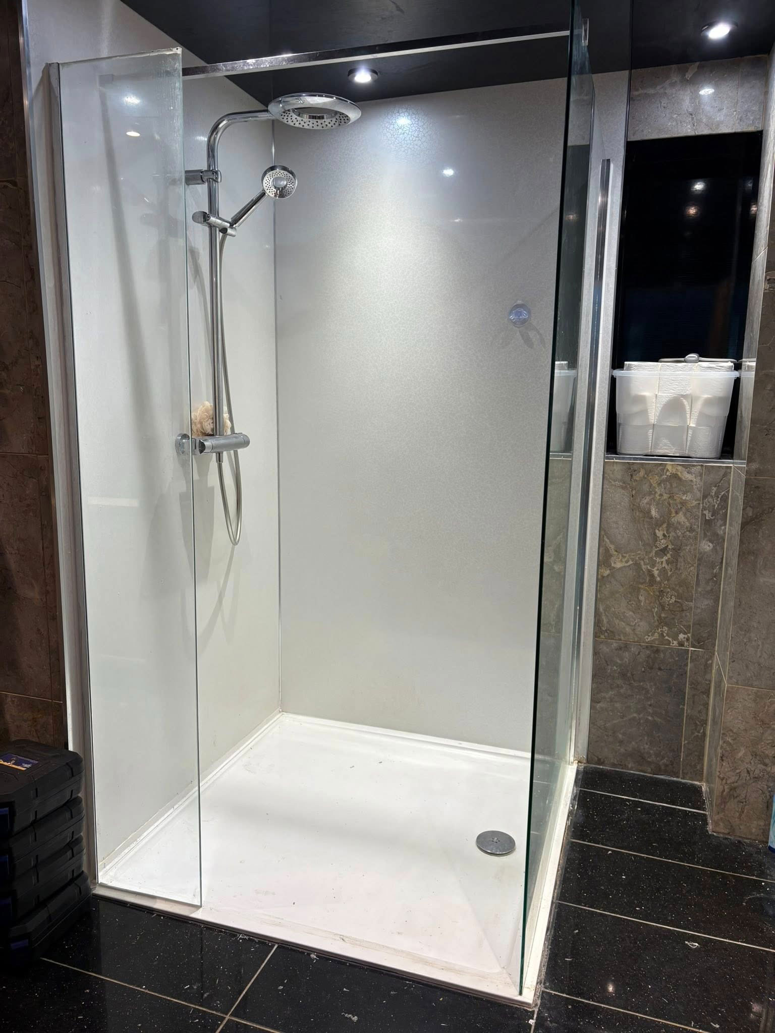 walk in shower fitted