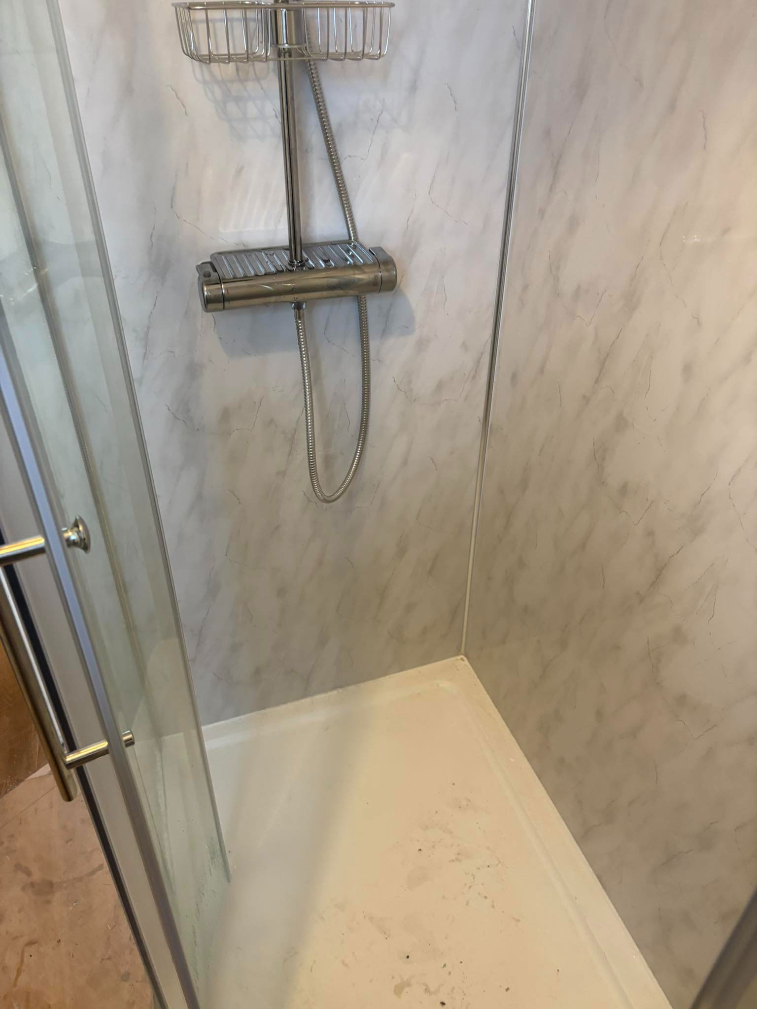 walk in shower flooring