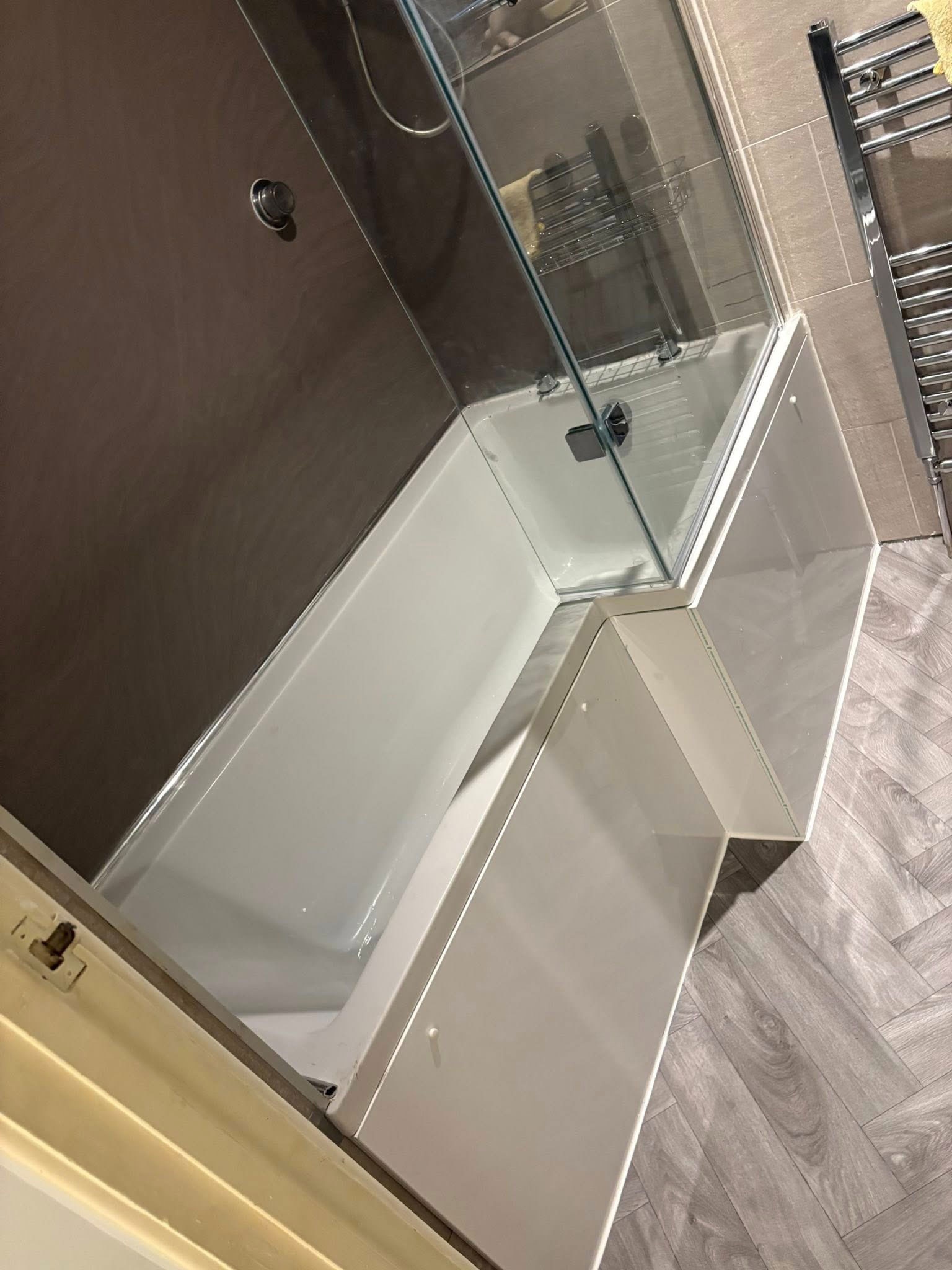 shower and bath installed